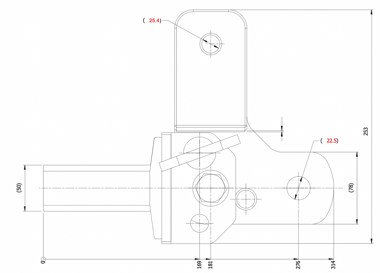 Quick Switch Tow Hitch - Weldment Clevis