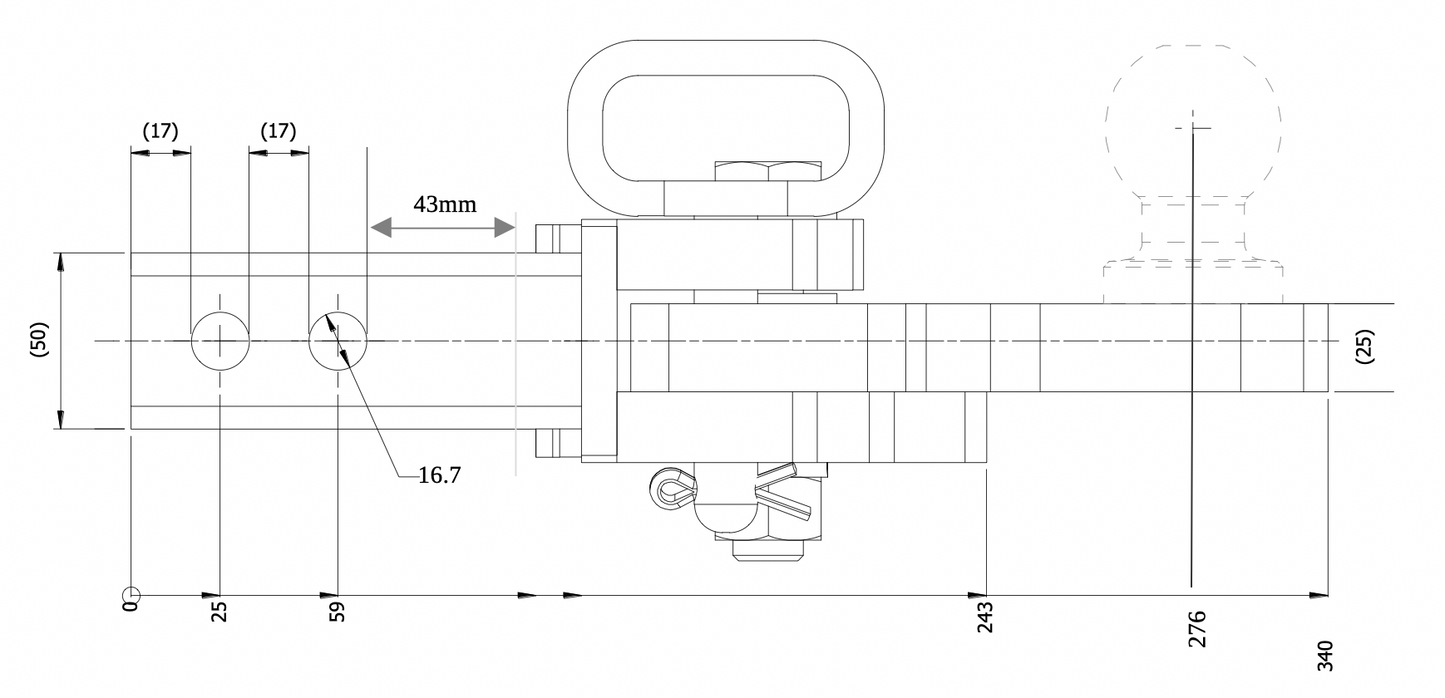 Quick Switch Tow Hitch - Weldment